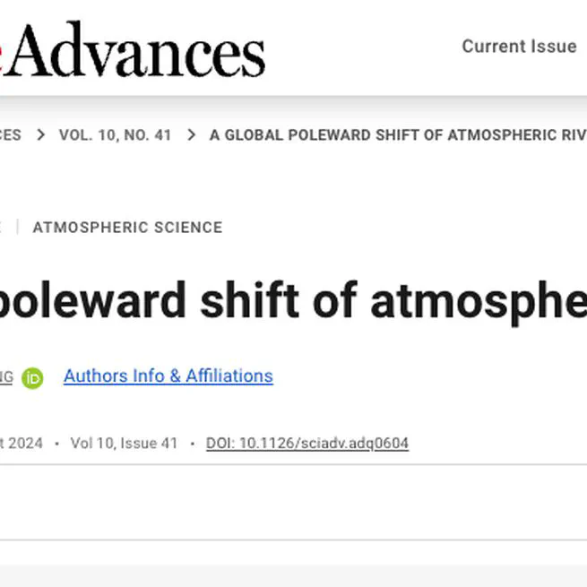 A global poleward shift of atmospheric rivers