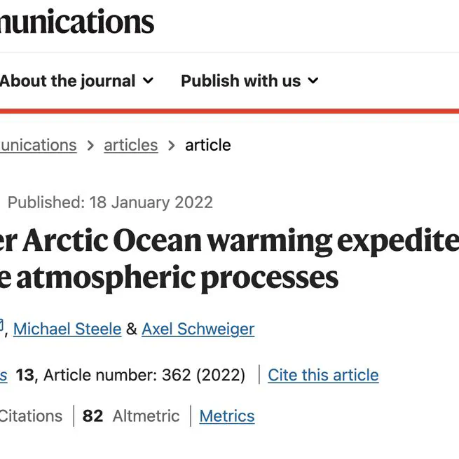 Recent upper Arctic Ocean warming expedited by summertime atmospheric processes